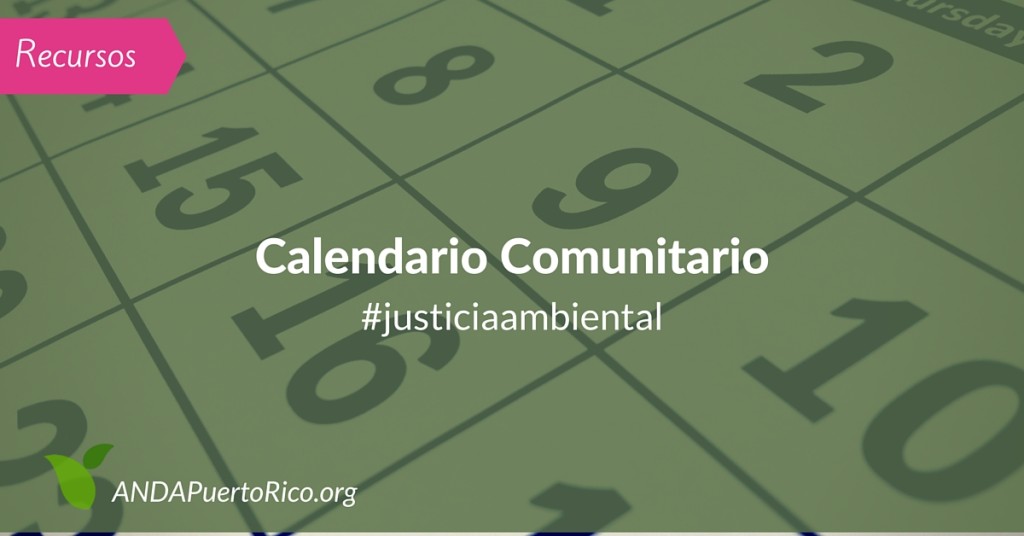Calendario Comunitario Ambiente Puerto Rico